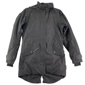 Helly Hansen Black Jacket Women's Size S w/ Faux Fur Zip-Off Hood